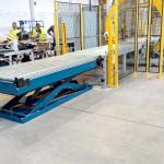 scissor lift with roller conveyor
